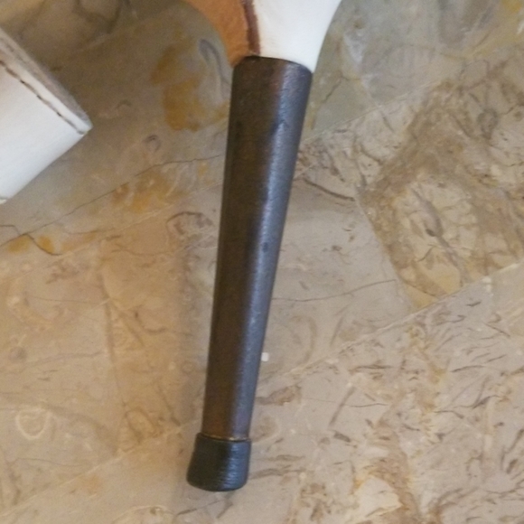 Authentic Manolo Blahnik Cream/Bronze Heels - Picture 7 of 8